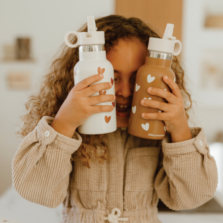 Gourde 350 ml | Coeurs crème - Atelier wagram
