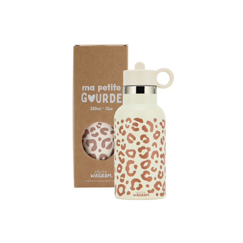 Gourde 350 ml | Léopard crème