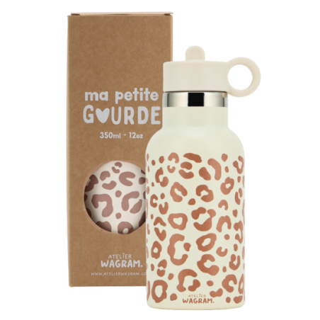 Gourde 350 ml | Léopard crème - Atelier wagram