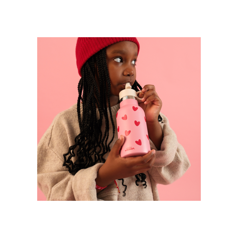 Gourde 350 ml | Cœurs rouge