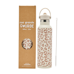Gourde 600 ml | Léopard crème - Atelier wagram