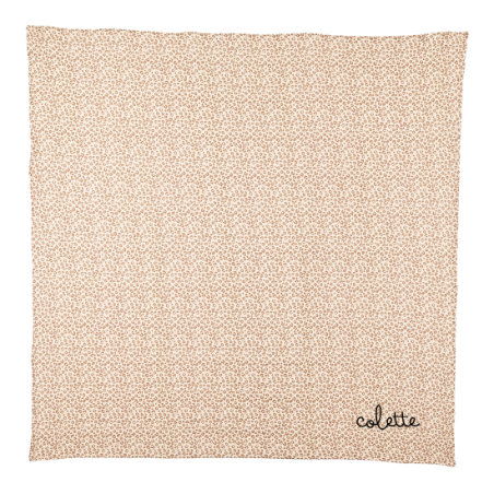 Grand lange - foulard 105 cm | Léopard crème - Atelier wagram