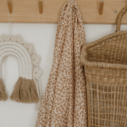 Grand lange - foulard 105 cm | Léopard crème