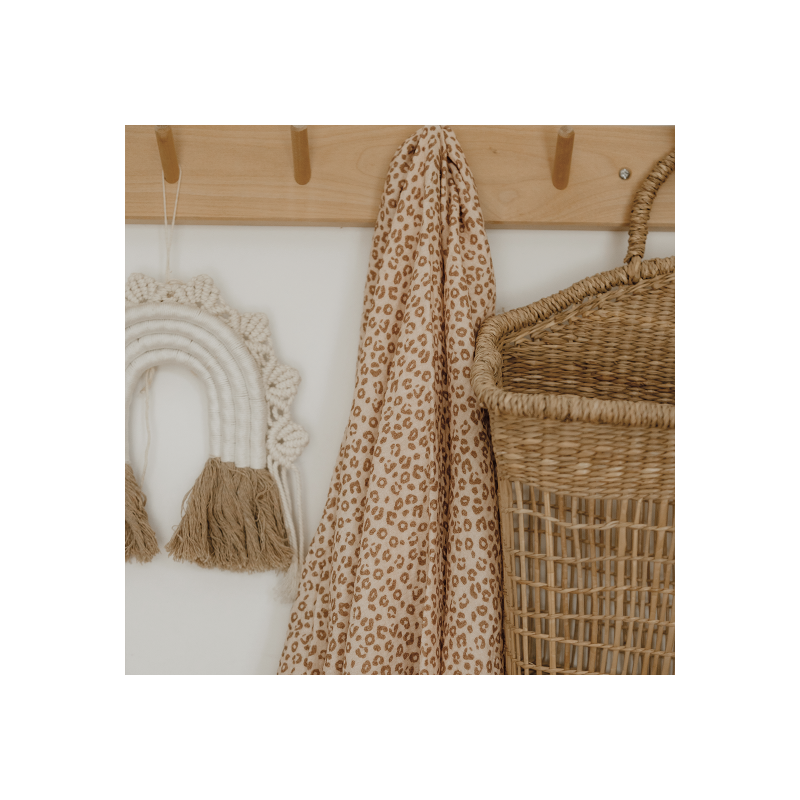 Grand lange - foulard 105 cm | Léopard crème