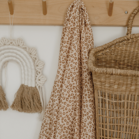 Grand lange - foulard 105 cm | Léopard crème - Atelier wagram