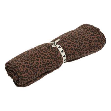 Grand lange - foulard 105 cm | Léopard marron - Atelier wagram