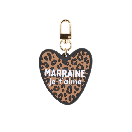 Porte-clés coeur | Marraine je t'aime - Atelier wagram