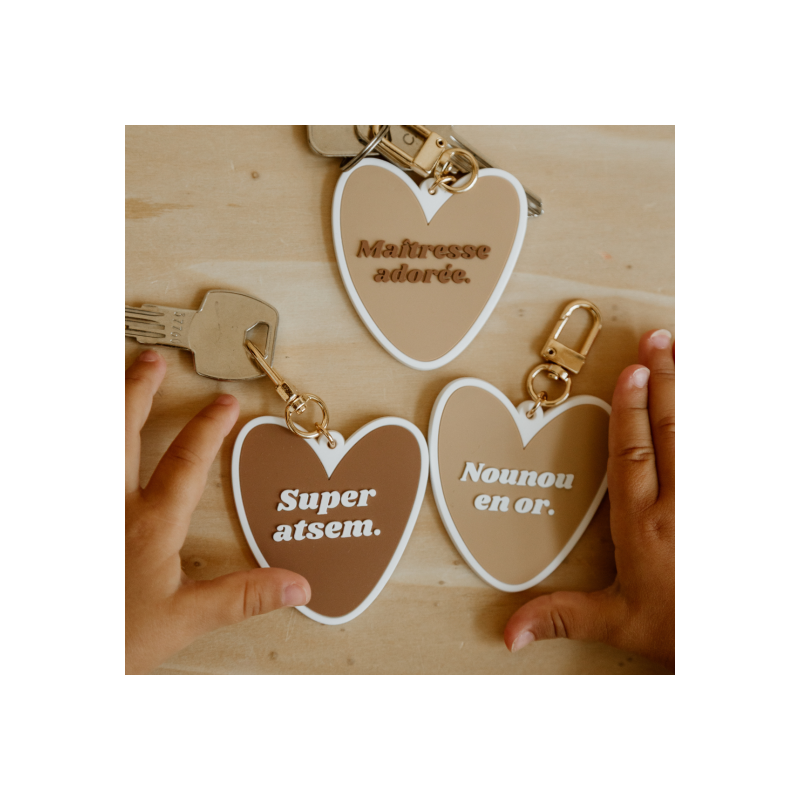 Porte-clés coeur | Maîtresse adorée