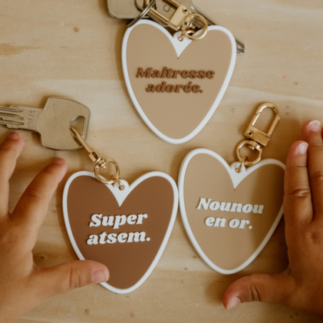 Porte-clés coeur | Maîtresse adorée - Atelier wagram