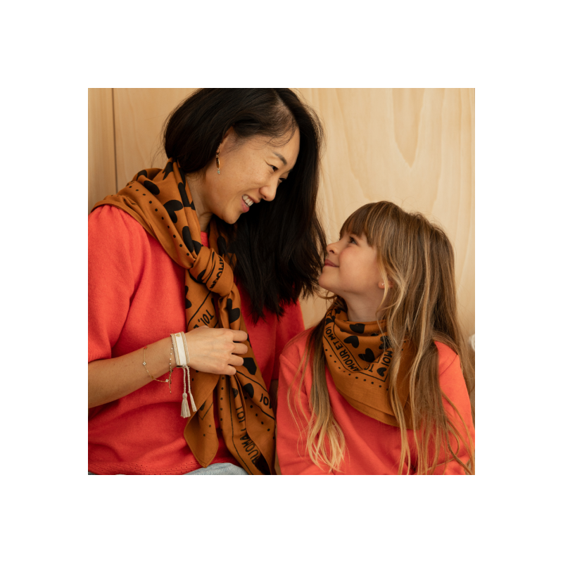 Foulard Grand Format | Toi, l'amour et moi