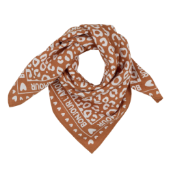 Foulard Petit Format | Bonjour l'amour crème