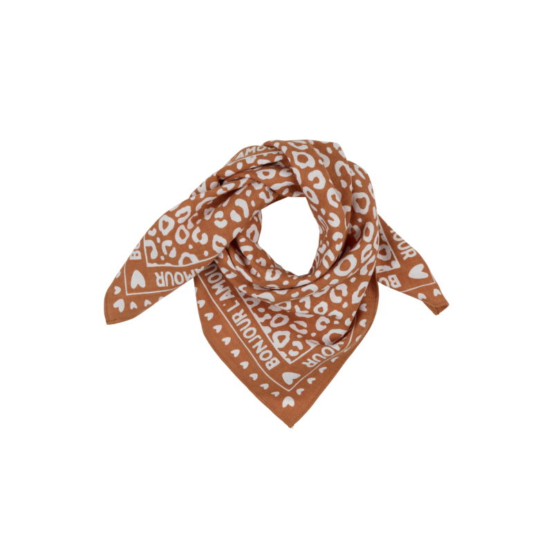 Foulard Petit Format | Bonjour l'amour crème