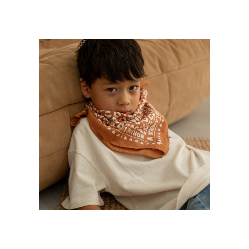 Foulard Petit Format | Bonjour l'amour crème