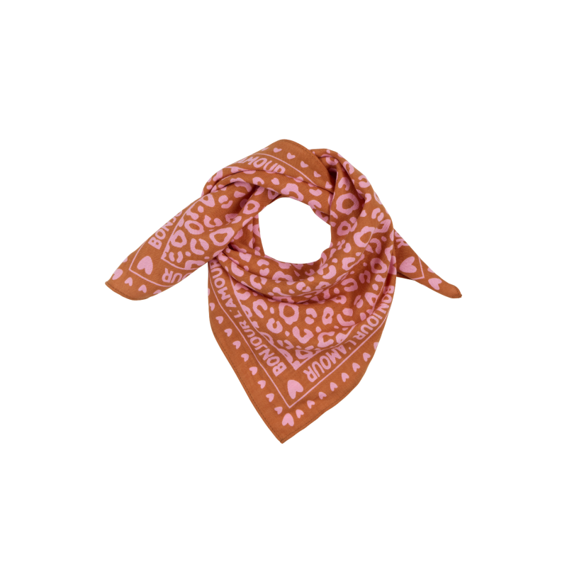Foulard Petit Format | Bonjour l'amour rose