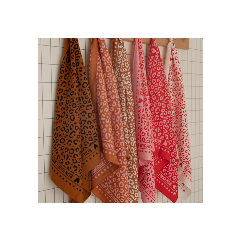 Foulard Petit Format | Bonjour l'amour rose
