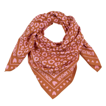 Foulard Grand Format | Bonjour l'amour rose
