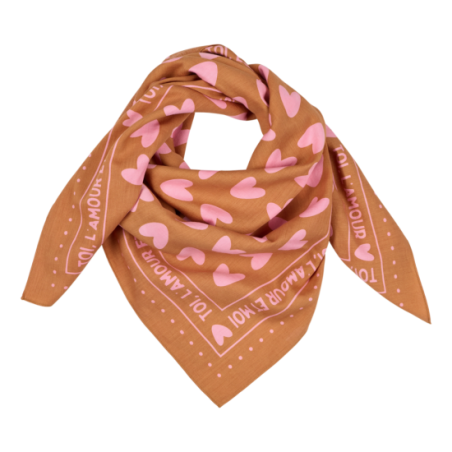 Foulard Grand Format | Toi, l'amour et moi rose
