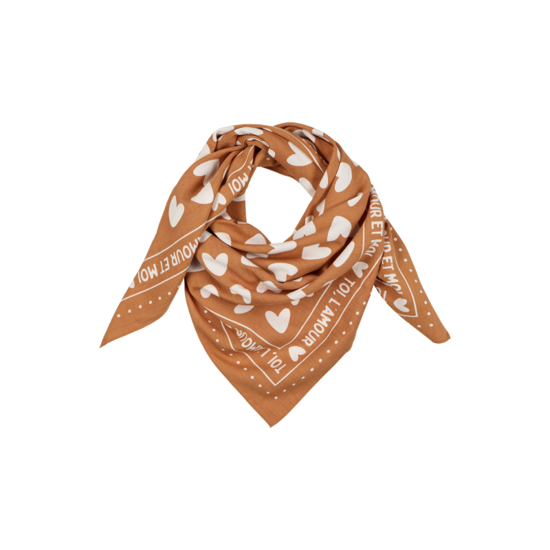 Foulard Grand Format | Toi, l'amour et moi crème