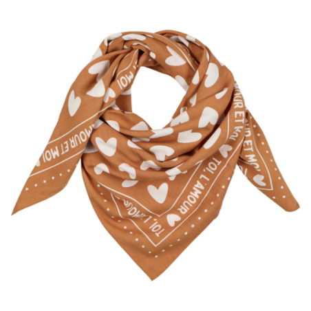 Foulard Grand Format | Toi, l'amour et moi crème