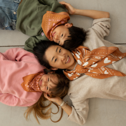 Foulard Grand Format | Toi, l'amour et moi crème