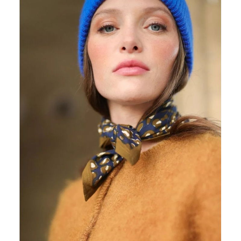 Foulard Petit format | Leopard navy