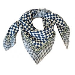Foulard Grand format | Damier encre