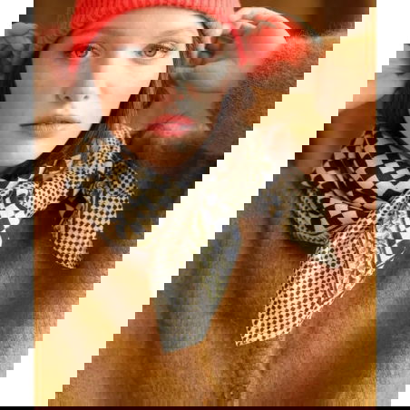 Foulard Grand format | Damier encre - Bëllemme