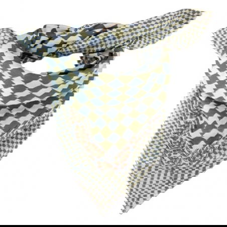 Foulard Petit format | Damier kaki - Bëllemme
