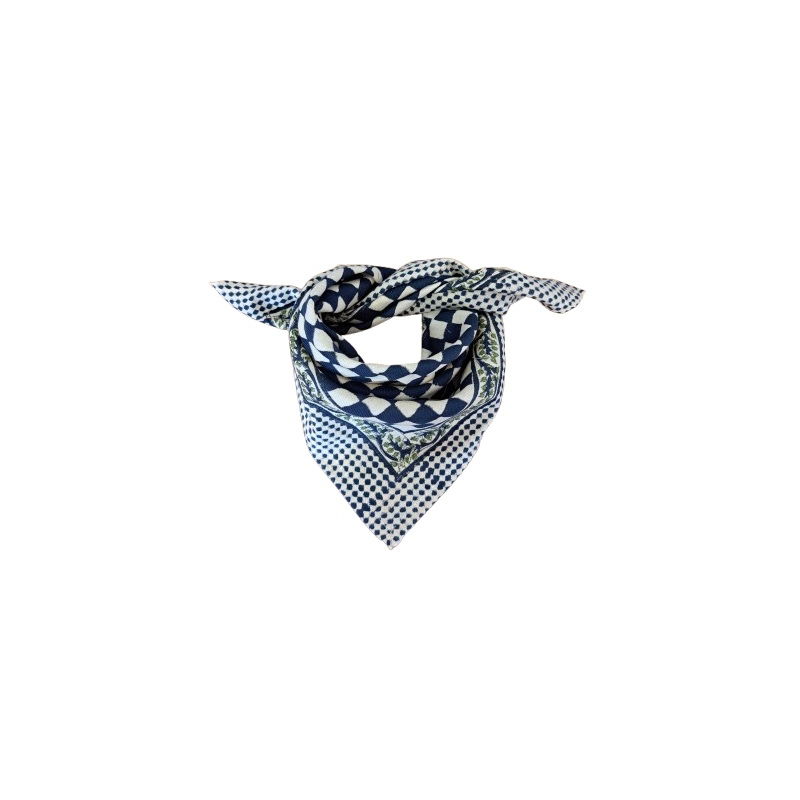 Foulard Petit format | Damier encre