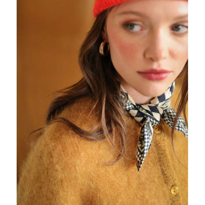Foulard Petit format | Damier encre