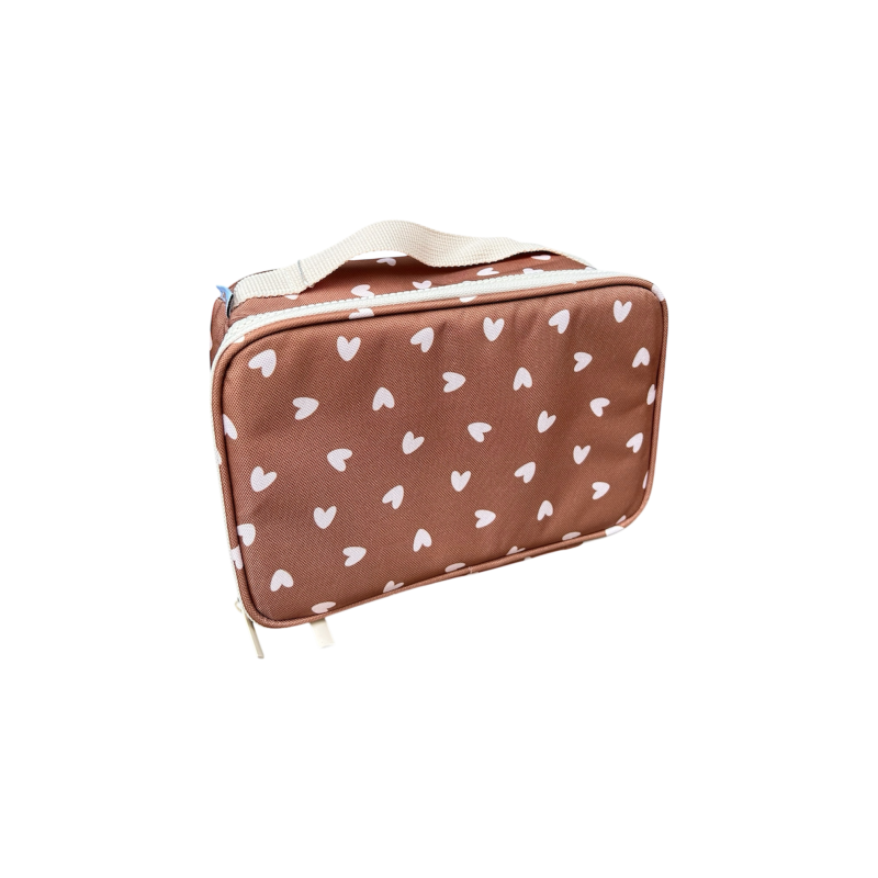 Lunchbag | Coeurs beige