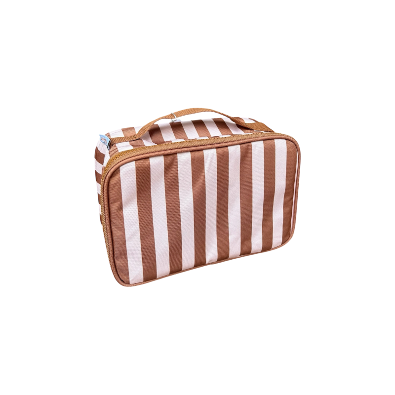 Lunchbag | Rayures marron