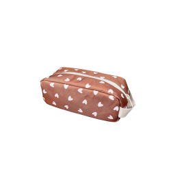 Trousse simple | Coeurs beige - Atelier wagram