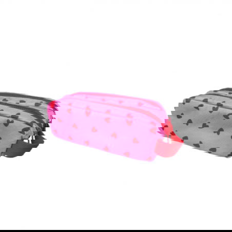 Trousse double | Coeurs rouge - Atelier wagram