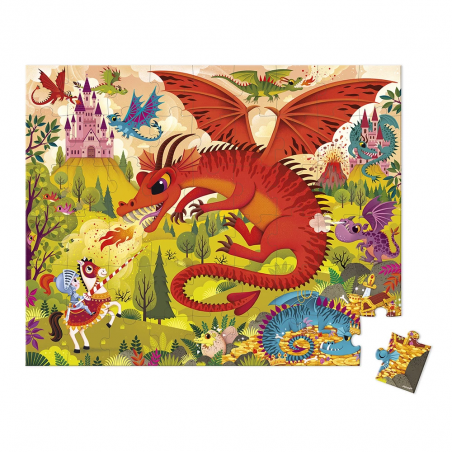 Puzzle 54 pièces | Royaume de dragons - Janod