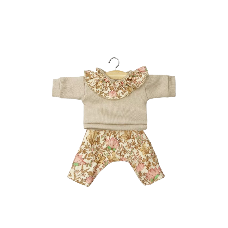 Ensemble Marion | Top et pantalon Indienne rosée