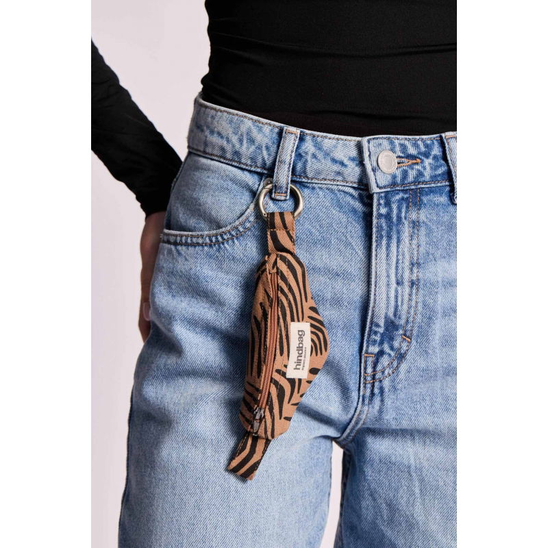 Porte-clés sac banane | Côme Tigre Cannelle