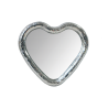 Miroir disco cœur 30 cm | Argent