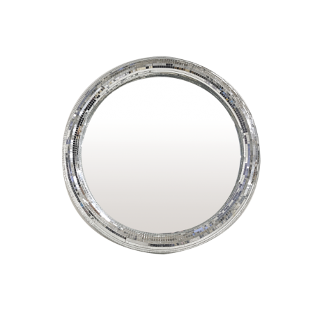 Miroir rond cœur 30 cm | Argent - Opjet