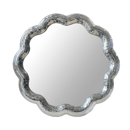 Miroir disco ondule 60 | Argent - Opjet