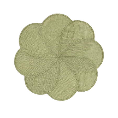 Set de table rond jute | Vert - Opjet