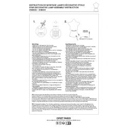 Lampe étoile Paillettes | Doré