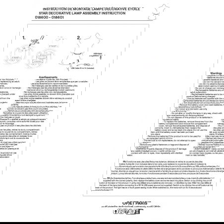 Lampe étoile Paillettes | Blanc - Sélection déco