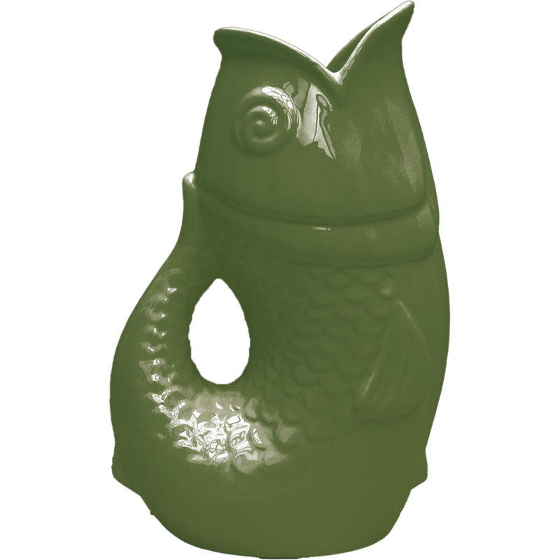 Vase céramique Poisson XXL | Kaki