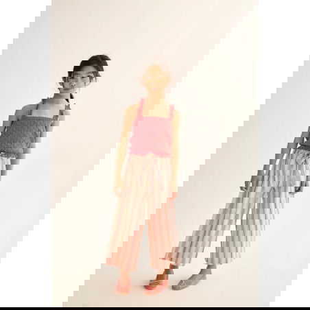 Pantalon à rayures Sena | Rose - Cozmo