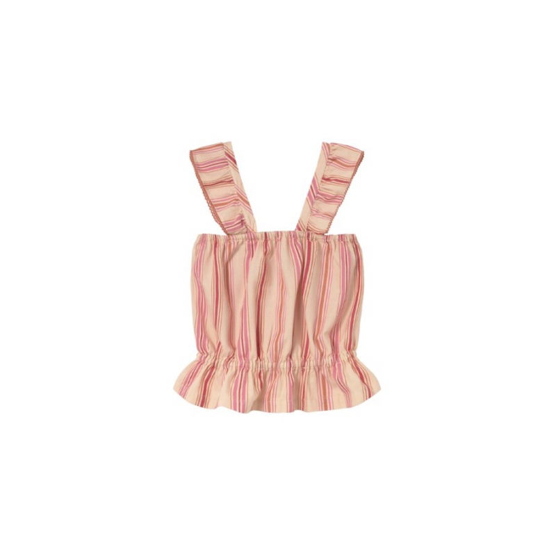 Top Ava rayé | Rose