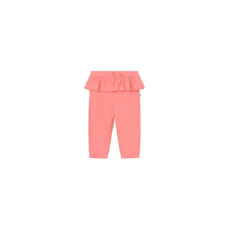 Pantalon en gaze de coton | Candy pink