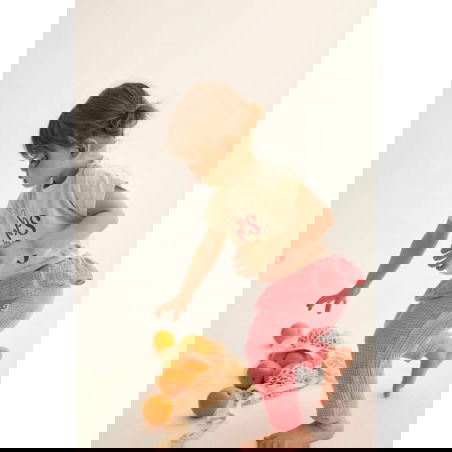 Pantalon en gaze de coton | Candy pink - Cozmo