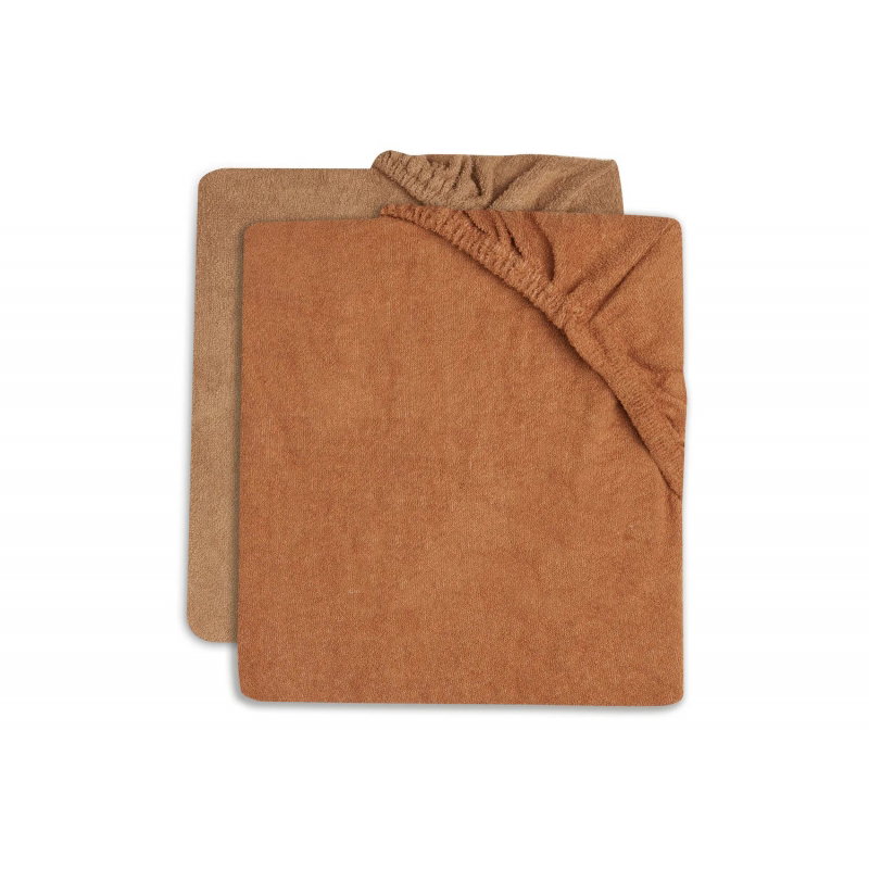 Pack de 2 housses pour matelas à langer | Caramel et Biscuit