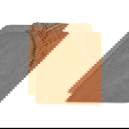 Pack de 2 housses pour matelas à langer | Caramel et Biscuit - Jollein